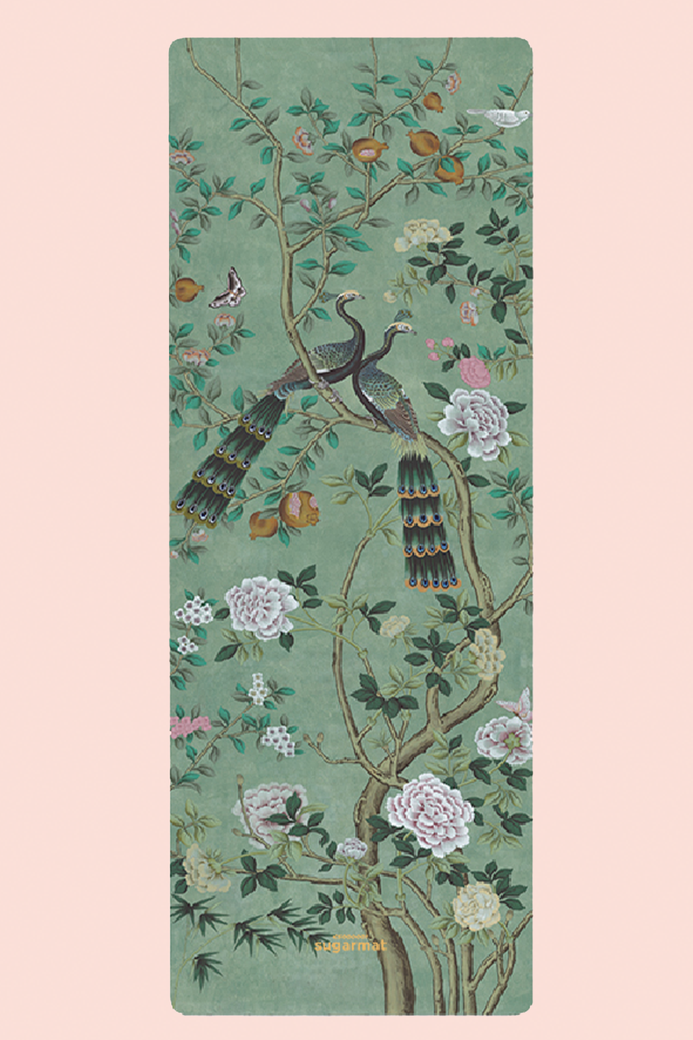 Jade Chinoiserie Panel 3 - Lux PU Yoga Mat (5MM)