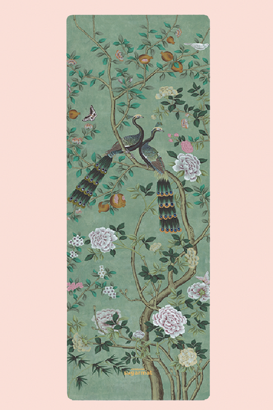 Jade Chinoiserie Panel 3 - Lux PU Yoga Mat (5MM)